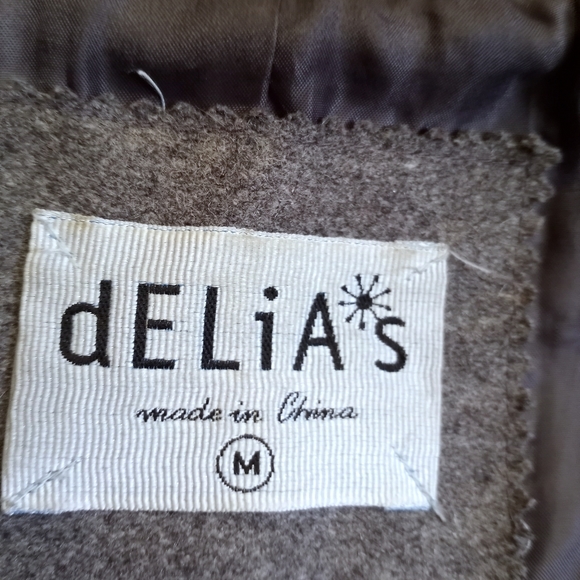 DELIA'S GRAY PEACOAT SZ.M EUC - Picture 3 of 4